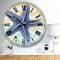 Designart Chevron-Star Fish-7914 Large Nautical & Coastal Wall Clock